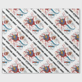 Ik vergeet m'n korte tijd niet. cadeaupapier (Vlak)