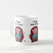 Ik vergeet wat ik vergeten heb, Mok (Voorkant links)