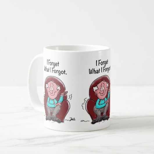 Ik vergeet wat ik vergeten heb, Mok (Voorkant links)