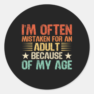 Ik vergis me vaak in volwassen grappige humor ronde sticker