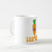 Ik vergok voor je schattige Kawaii Carrot Pun Koffiemok (Voorkant links)