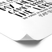 Ik verheug mijn ogen op de bergen, Psalm 121:1-2 Poster (Hoek)