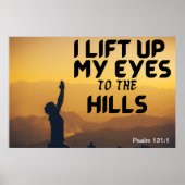Ik verheug mijn ogen op het Hills Prayer Poster (Voorkant)