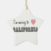 Ik verhuis naar Californië Keramisch Ornament (Rechts)