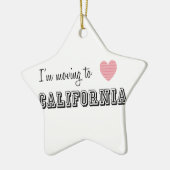Ik verhuis naar Californië Keramisch Ornament (Links)