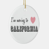 Ik verhuis naar Californië Keramisch Ornament (Rechts)