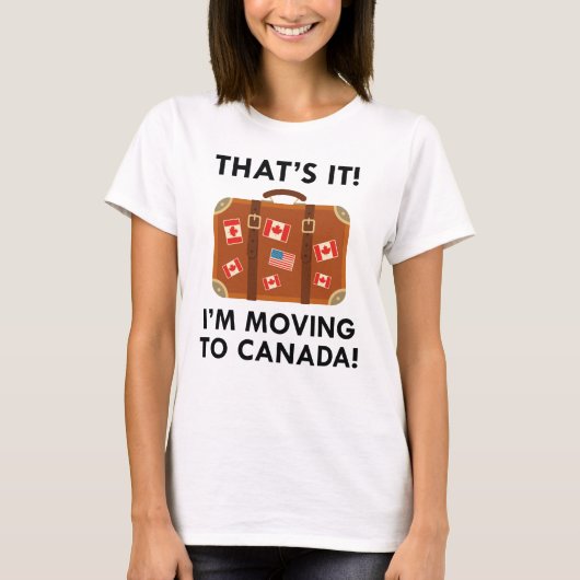 Ik verhuis naar Canada T-shirt (Voorkant)