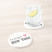 Ik verhuis naar New York Zandsteen Onderzetter (Zijkant)