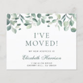Ik verhuisde de groenery Eucalyptus Moving Announe (Voorkant)