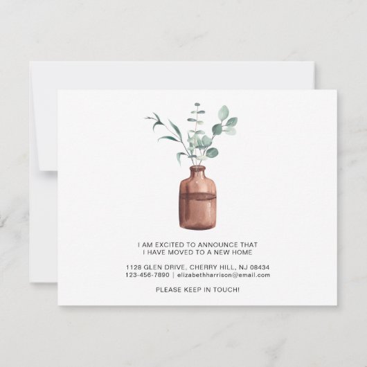 Ik verhuisde de Waterverf van Eucalyptus Verplaats (Achterkant)