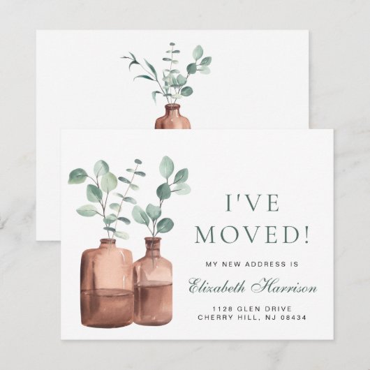 Ik verhuisde de Waterverf van Eucalyptus Verplaats (Voorkant / Achterkant)