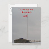 Ik verhuisde naar Canada Aankondigingskaart (Voorkant / Achterkant)