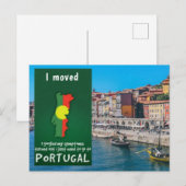 Ik verhuisde naar Portugal waar ik aankondigingen  (Voorkant / Achterkant)
