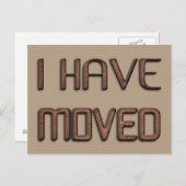 Ik verhuisde nieuw adres Funny Stone Bricks Typogr Aankondigingskaart (Voorkant / Achterkant)