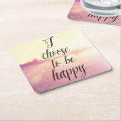 Ik verkies gelukkig te zijn kartonnen onderzetters (Schuin)
