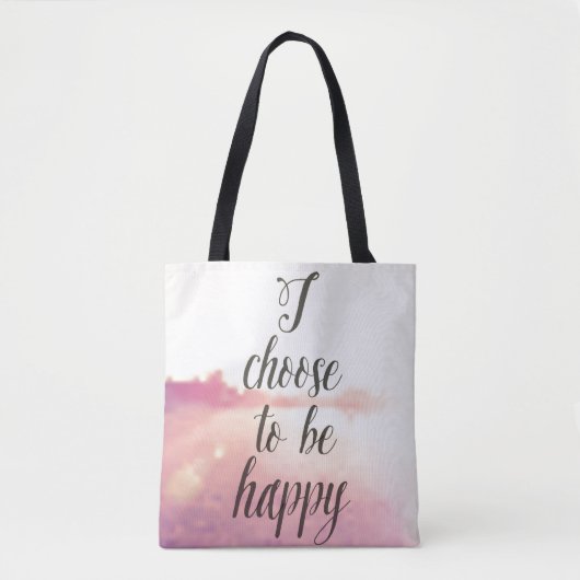 Ik verkies gelukkig te zijn tote bag (Voorkant)
