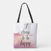 Ik verkies gelukkig te zijn tote bag (Achterkant)