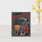 Ik verkies Halloween Kerstmis Griezels Griezels Sk Kaart (Gele Bloem)