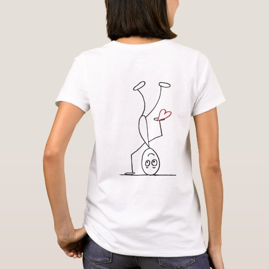 Ik verkies loslaten en gelukkig zijn t-shirt (Achterkant)