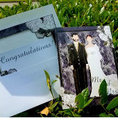 Ik verklaar je nu Man en vrouw bruiloft Folie Feestdagenkaart