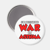 Ik verklaar oorlog tegen astma magneet (Voorkant / Achterkant)