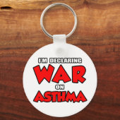 Ik verklaar oorlog tegen astma sleutelhanger (Voorkant)