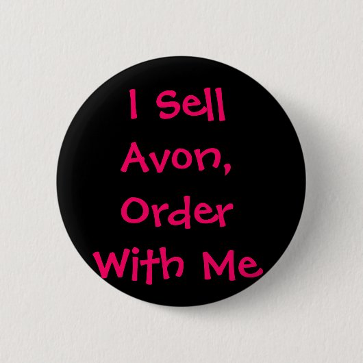 Ik verkoop Avon, bestellen met mij Ronde Button 5,7 Cm (Voorkant)