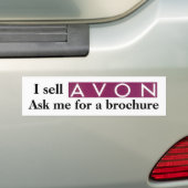 Ik verkoop Avon Bumpersticker (Op auto)