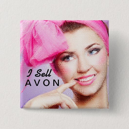 Ik verkoop Avon square-knop Vierkante Button 5,1 Cm (Voorkant)