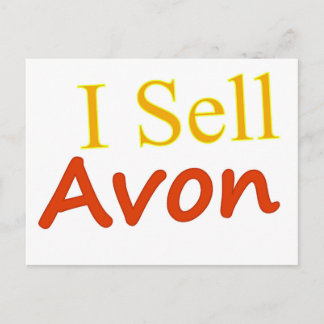 Ik verkoop Avon White Achtergrond Briefkaart