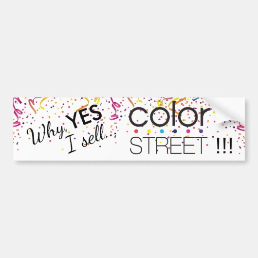 Ik verkoop Color Street Bumpersticker (Voorkant)