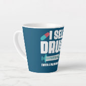 Ik verkoop geneesmiddelen met een geldige receptpl latte mok (Linkerhoek)