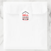 Ik verkoop huizen alsof het mijn baan 2 is ronde sticker (Tas)