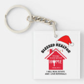 IK VERKOOP ONROEREND GOED Christelijke makelaar ke Sleutelhanger (voorkant)