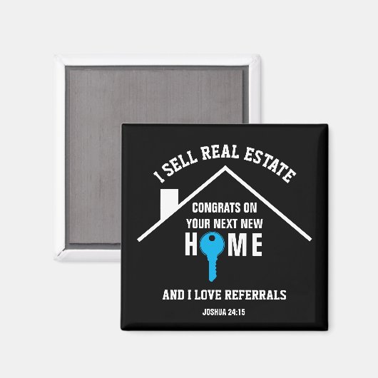 IK VERKOOP ONROEREND GOED Liefde Referrals REALTOR Magneet (Voorkant / Achterkant)