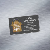 Ik verkoop onroerend goed liefde verwijzingen glit magnetisch visitekaartje (Voorbeeld)