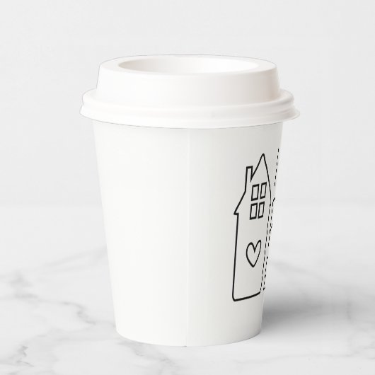 Ik verkoop onroerend goed papieren bekers (Rechts)