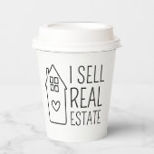 Ik verkoop onroerend goed papieren bekers (Voorkant)