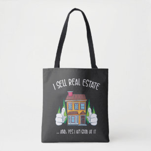 Ik verkoop onroerend goed tote bag
