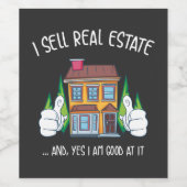 Ik verkoop onroerend goed wijn etiket (Enkel label)