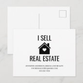 Ik verkoop real Estate House Heart Marketing Realt Briefkaart (Voorkant / Achterkant)