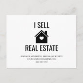 Ik verkoop real Estate House Heart Marketing Realt Briefkaart (Voorkant)