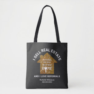 Ik verkoop Realtor voor verwijzingen naar onroeren Tote Bag