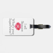 Ik verkoop Skincare. Wat is jouw Superpower? Label Bagagelabel (Achterkant horizontaal)