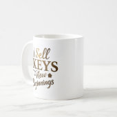 Ik verkoop sleutels aan New Beginnings Realtor Koffiemok (Voorkant links)