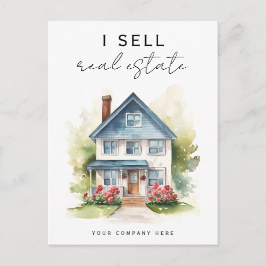 Ik verkoop vastgoedmarketing briefkaart (Voorkant)