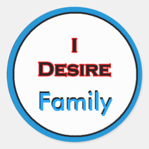 Ik verlang naar familie ronde sticker