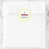 Ik verlang naar idealisme ronde sticker (Tas)