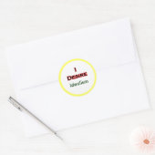 Ik verlang naar idealisme ronde sticker (Envelop)