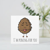 'Ik verlang naar je' valentijnskaarten/ lange afst Kaart (Staand voorkant)